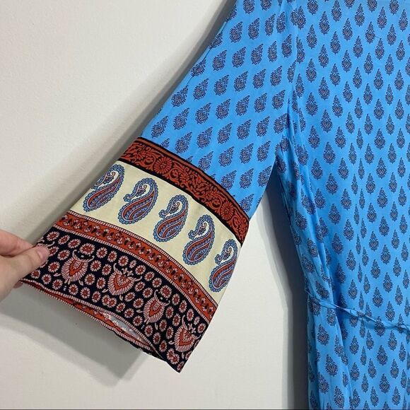 BeachLunchLounge Turquoise Boho Tunic Shift Dress - Picture 7 of 9